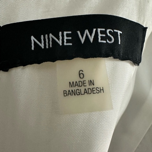 Nine West Textured Fit and Flare Ivory Women's Dress (656) - Picture 14 of 16